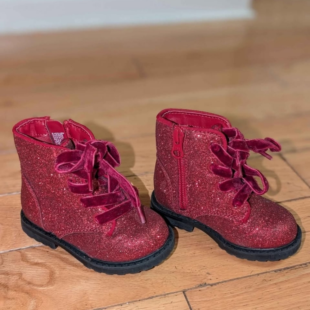 Sparkly Red Glitter Boots for Kids 5c Cat And Jack